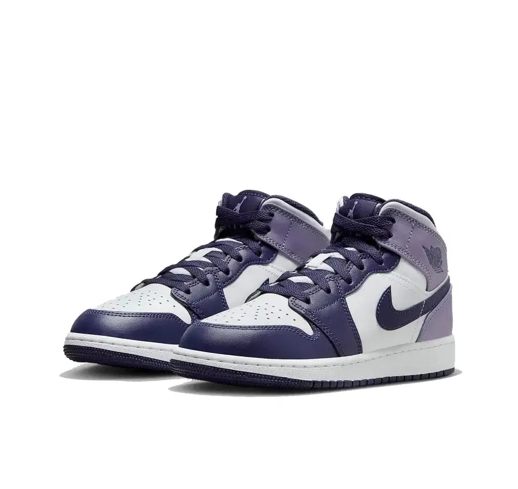 Air Jordan 1 Mid "White Sky J Purple (GS)"