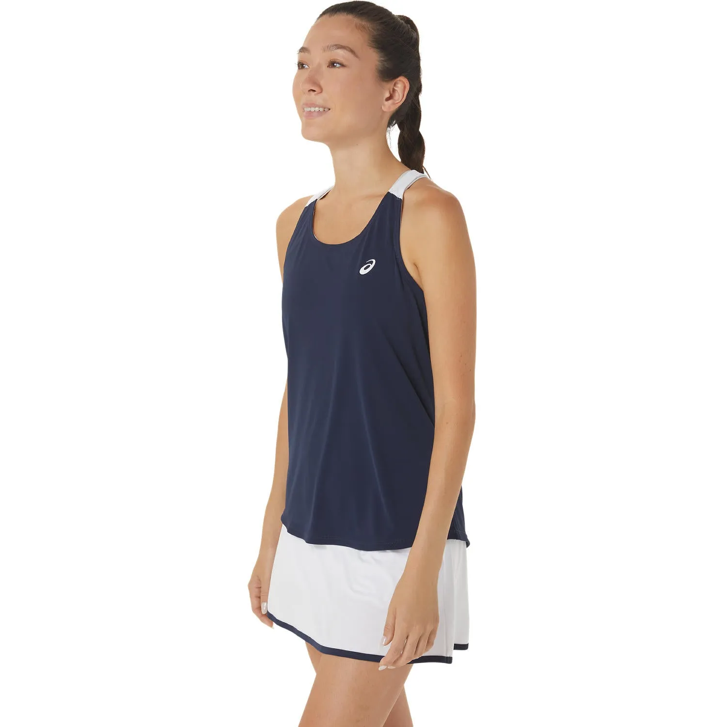 Asics Tank Top Court Dames Blauw Wit