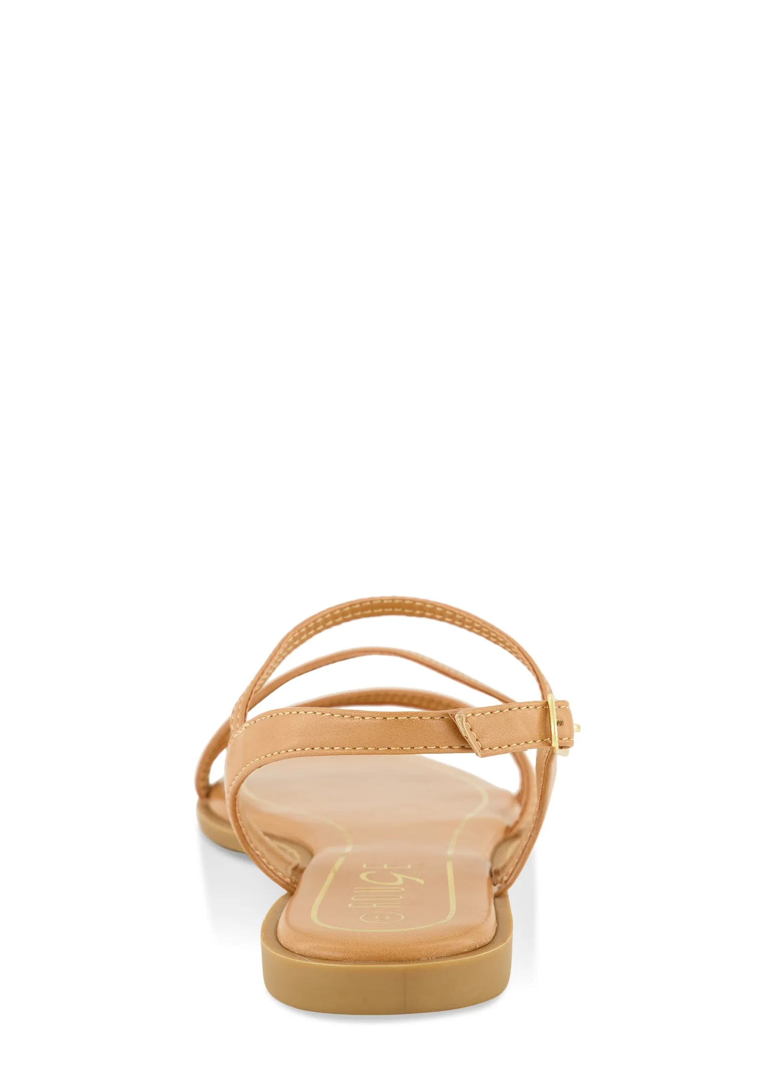 Asymmetrical Strappy Square Toe Sandals