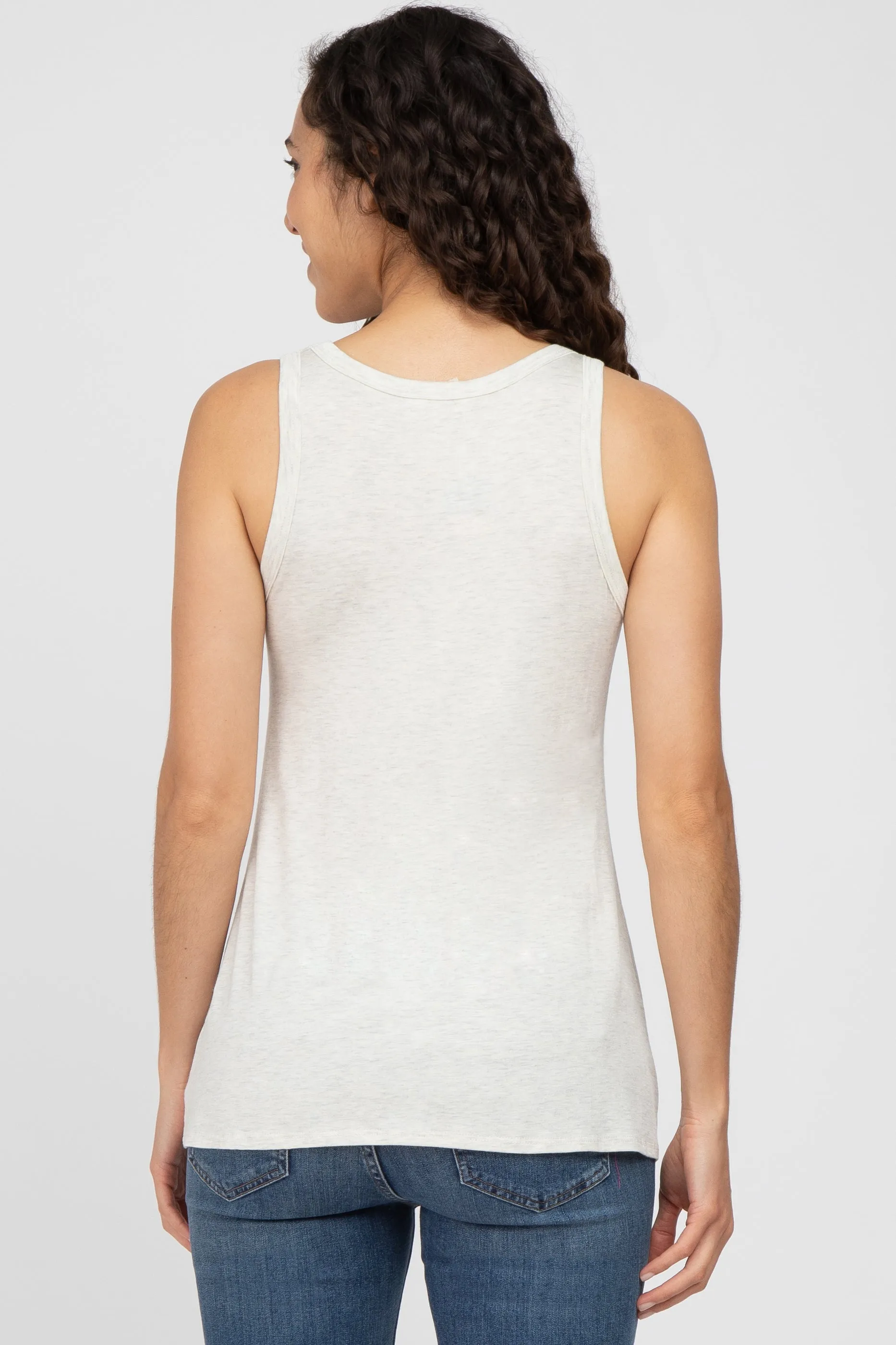 Beige Basic Tank Top