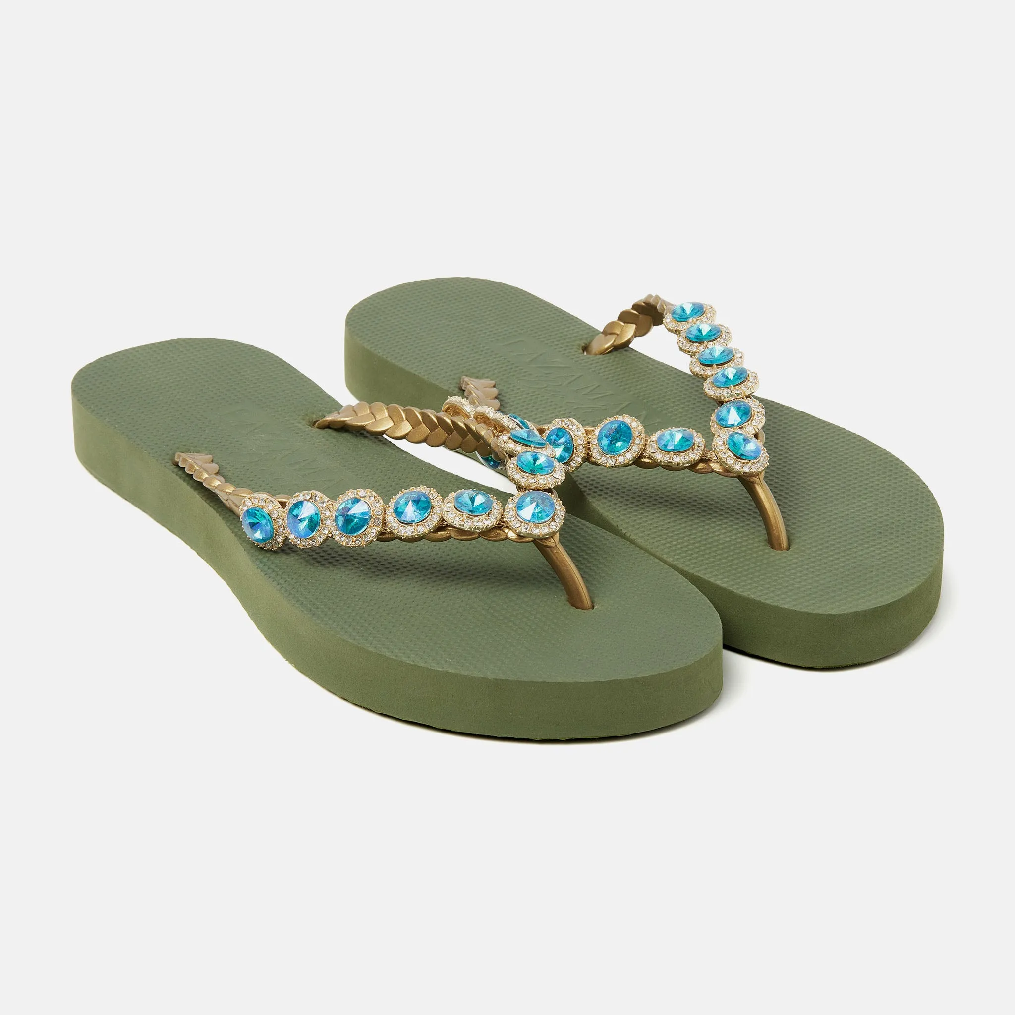 Bora Bora Beach Dames Slippers Green