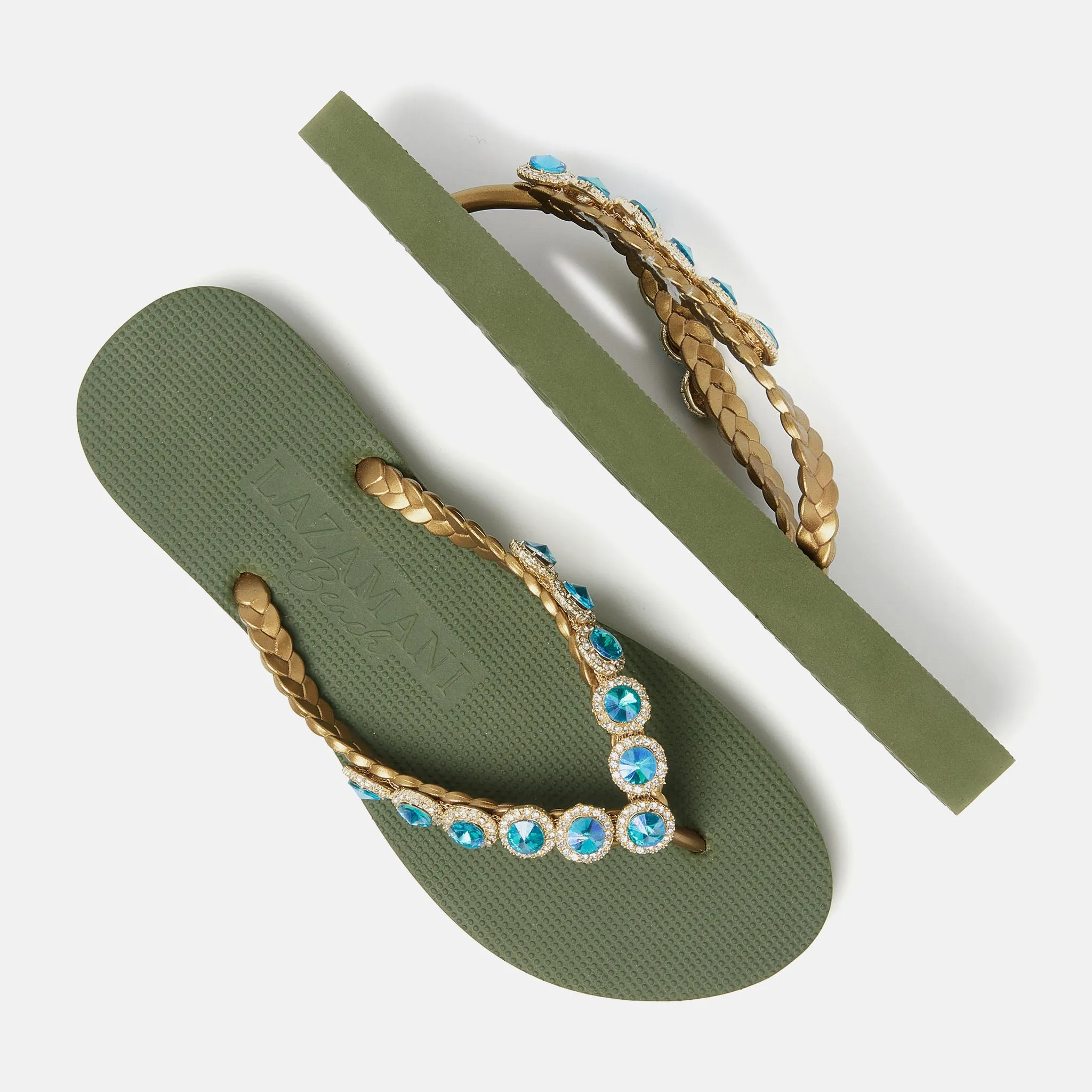 Bora Bora Beach Dames Slippers Green