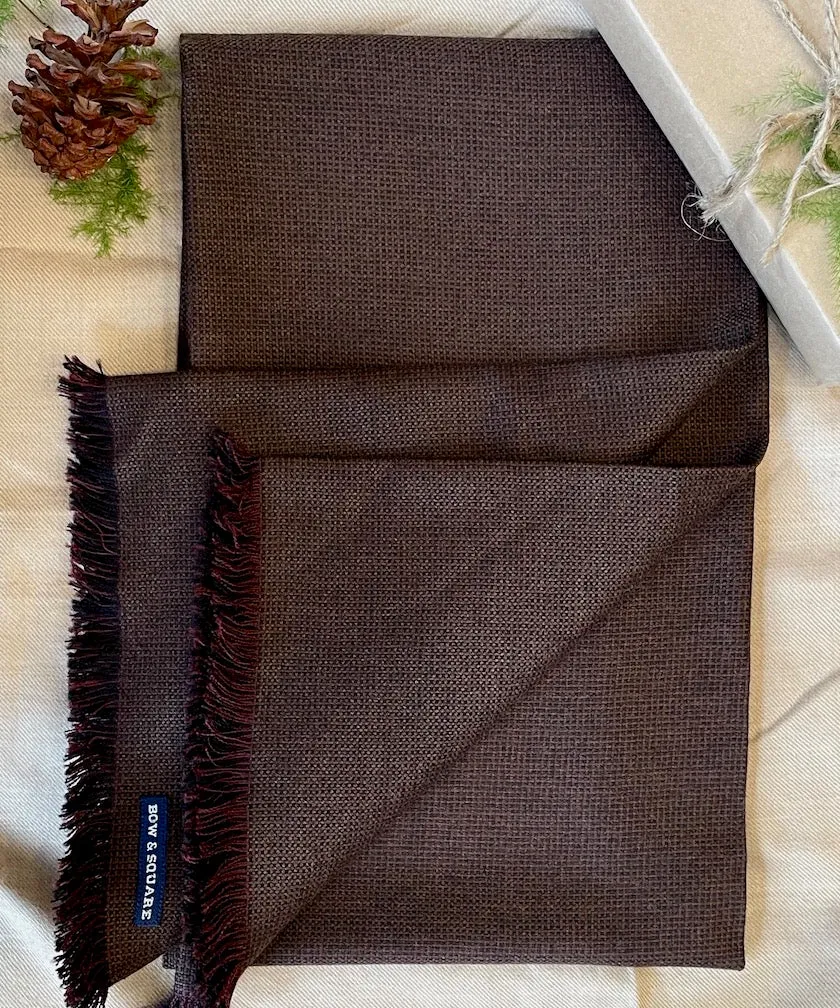 Brown Barleycorn Tweed Scarf