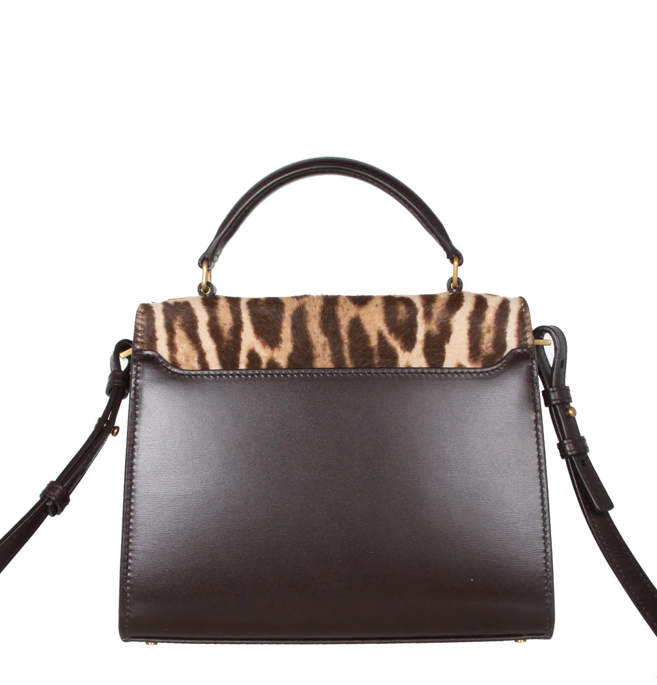 Cassandra Mini Top Handle, Leopard Pony