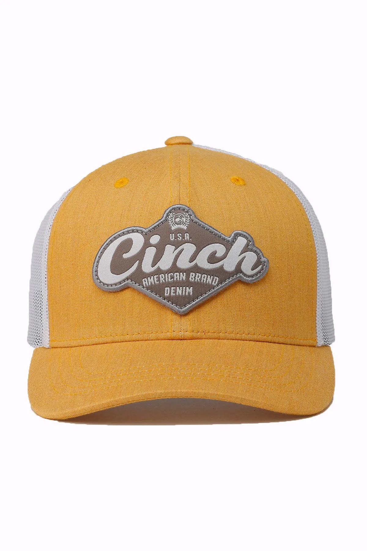 'Cinch' Men's American Brand Denim Trucker Cap - Gold