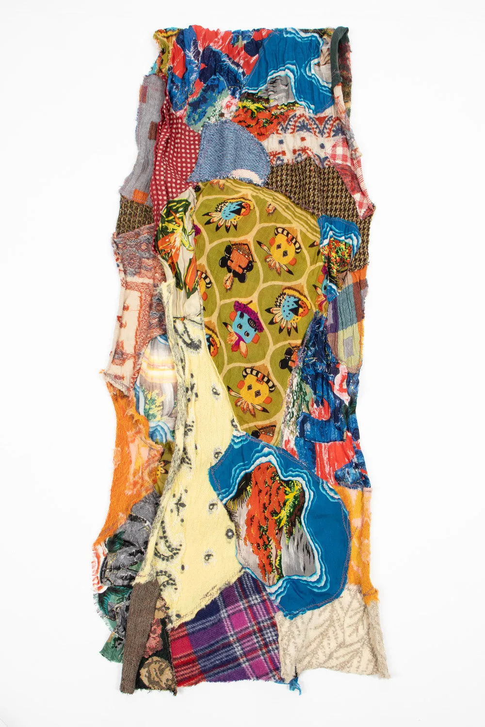 Country Handcraft Patchwork Scarf Multi