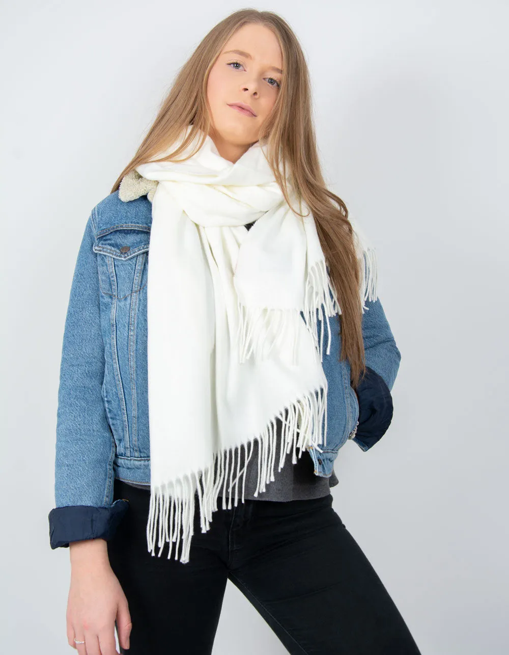 Cream Blanket Scarf