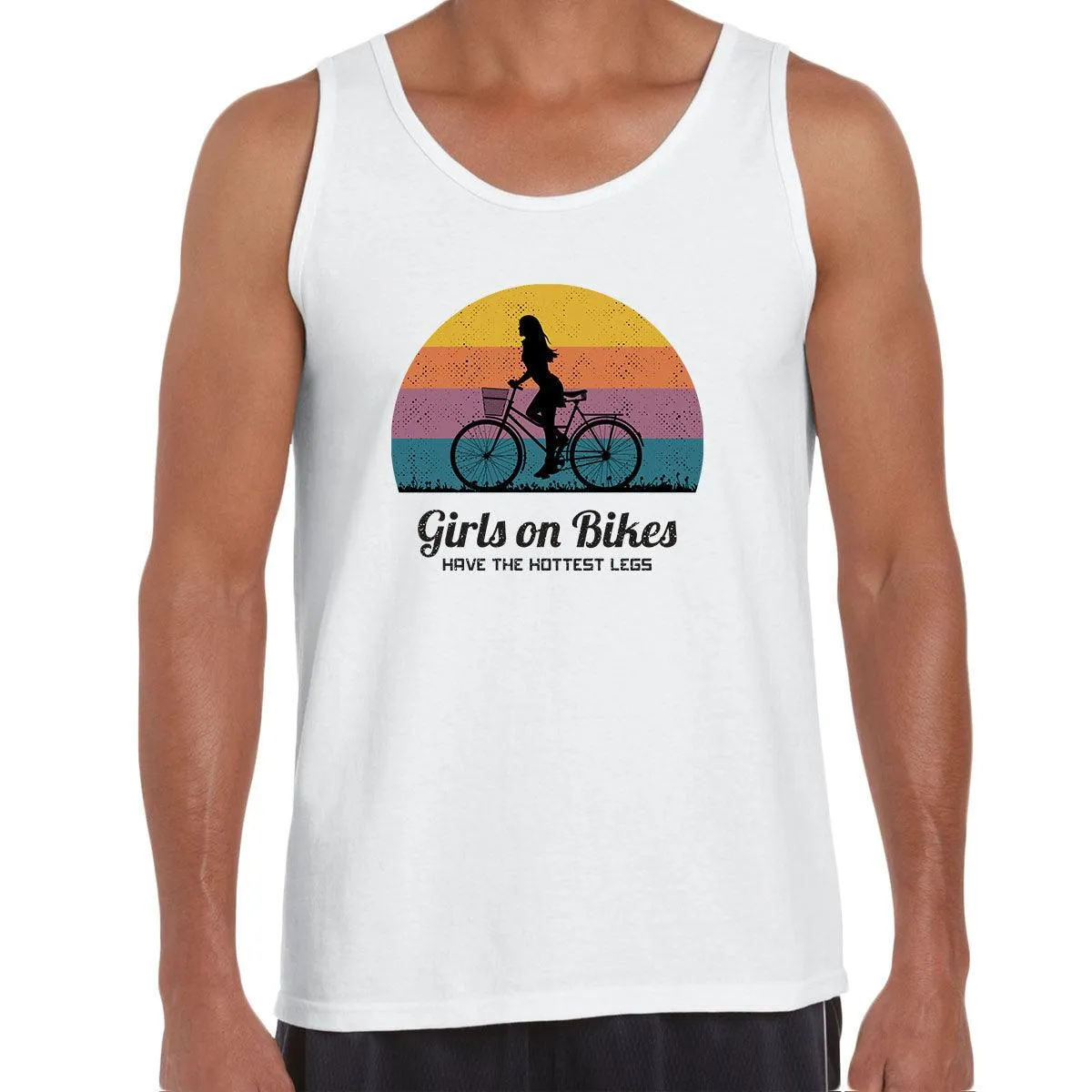 Cycling Girls on Bikes Hottest legs Bicycle Racer Road Adult Unisex Tank Top