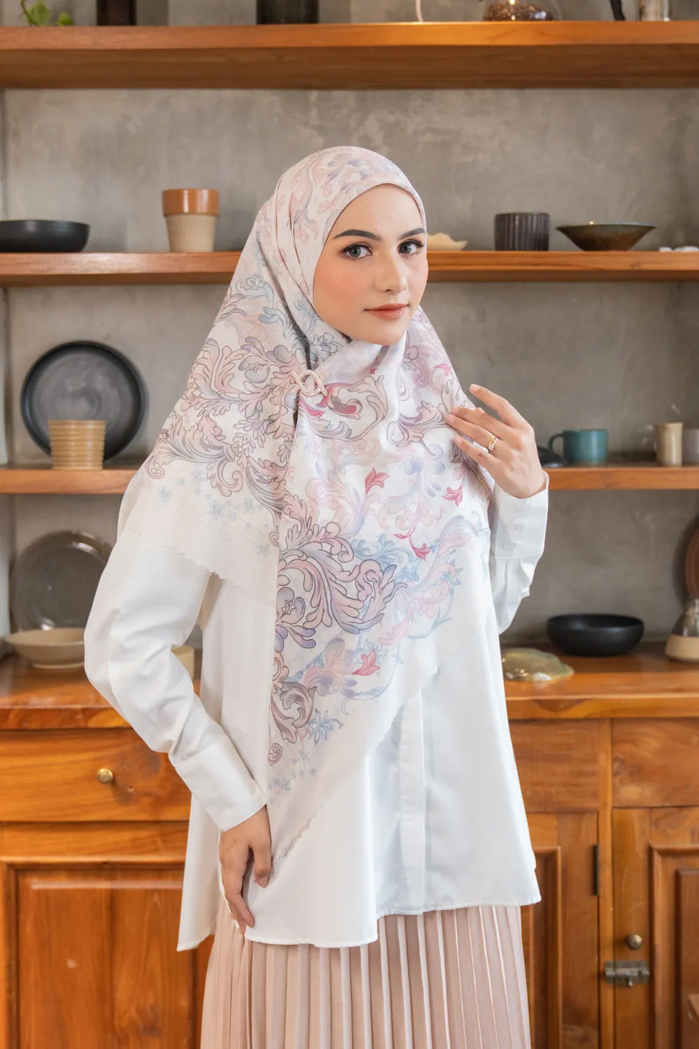 Danisha Scarf Syar'i Bubblegum Peach