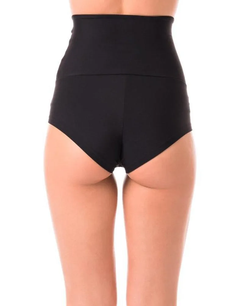 Dragonfly Betty High-Waisted Shorts - Black