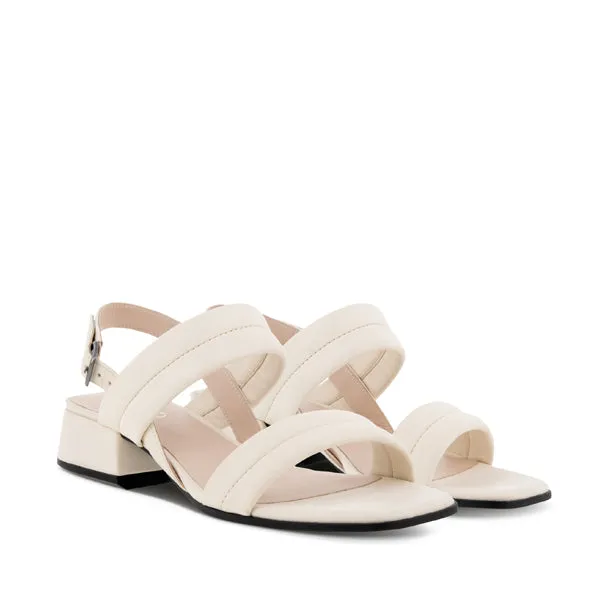 Ecco Elevate Squared Sandal Limestone   