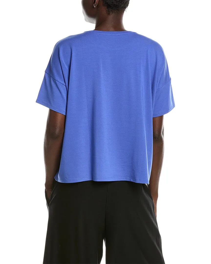 EILEEN FISHER Bateau Neck Box Top