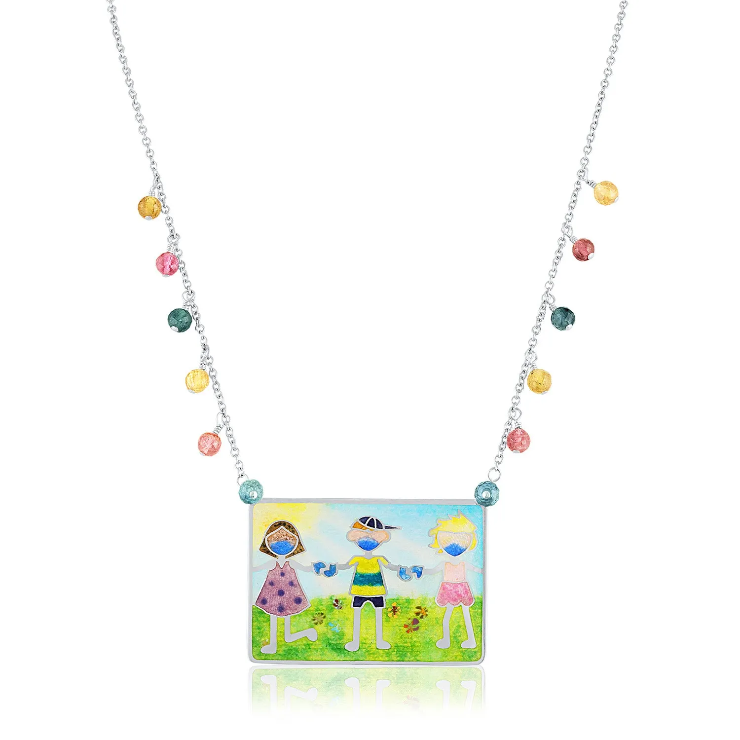 Enamel Limited Edition Covid Kids Necklace