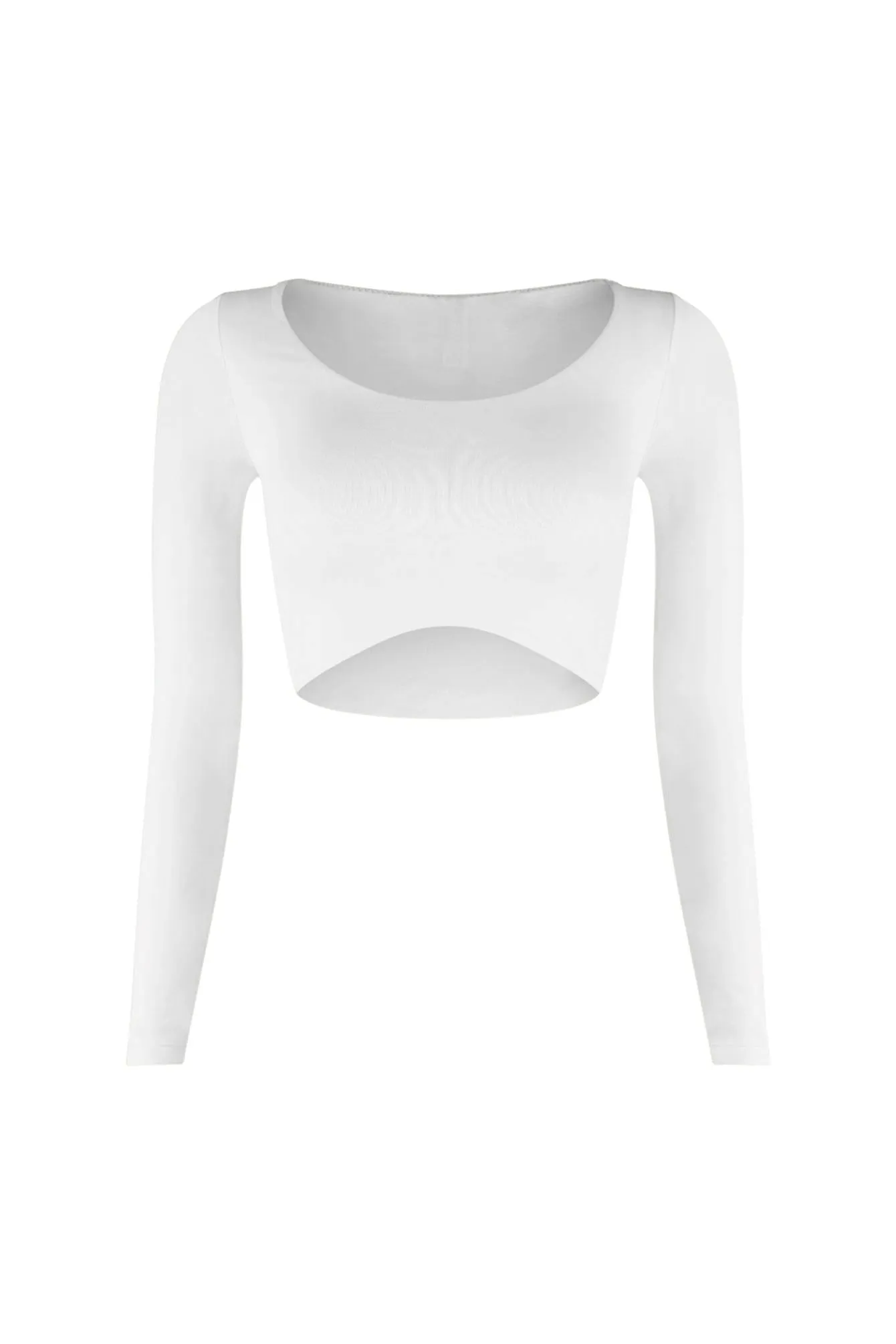 Essential Long Sleeve Basic Crop Top