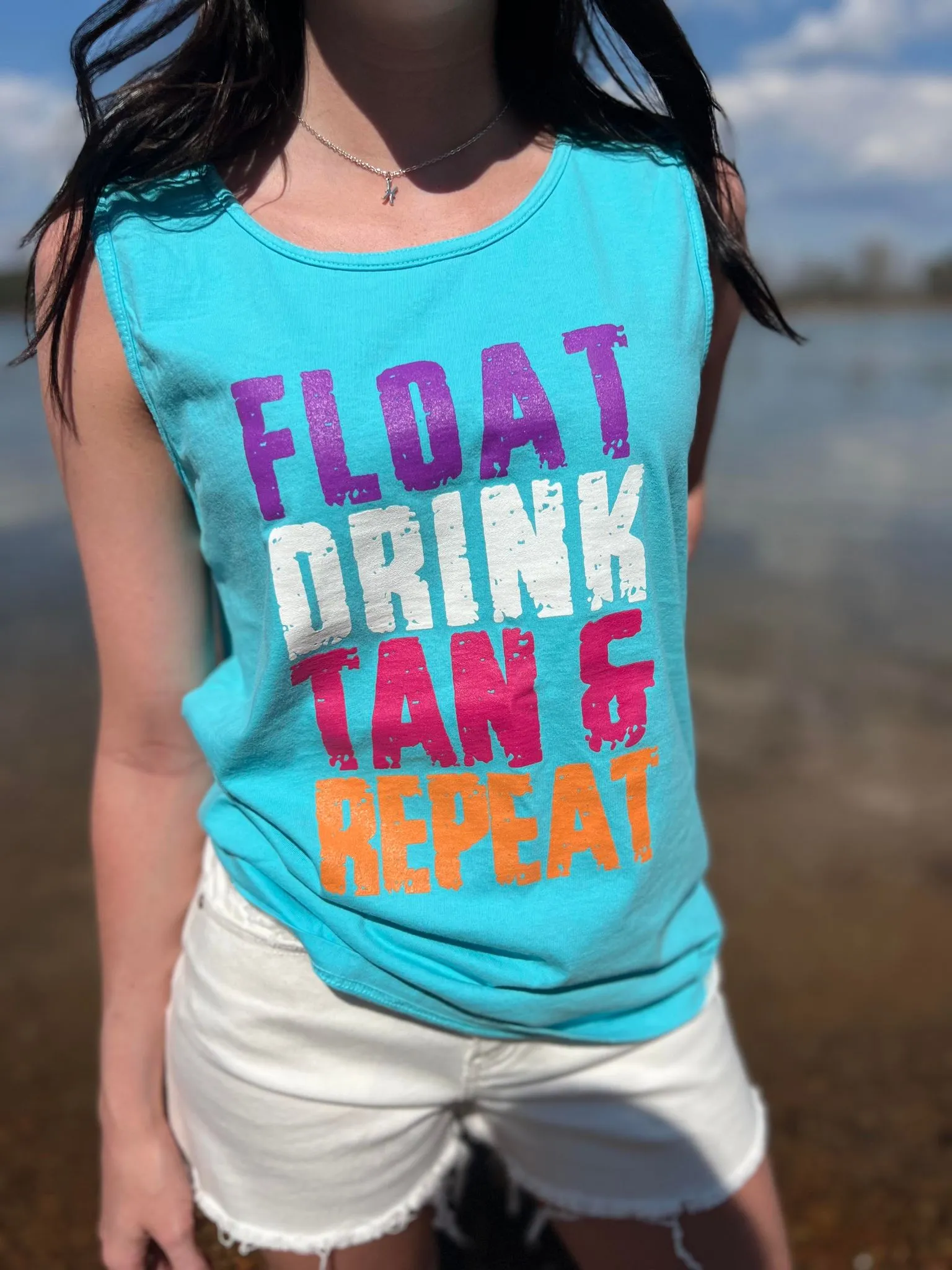 Float Drink Tan Repeat Tank