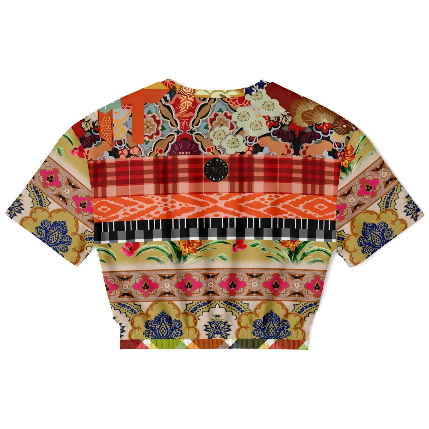 Flowers of Solvang Short Sleeve Cropped Eco-Poly Sweater