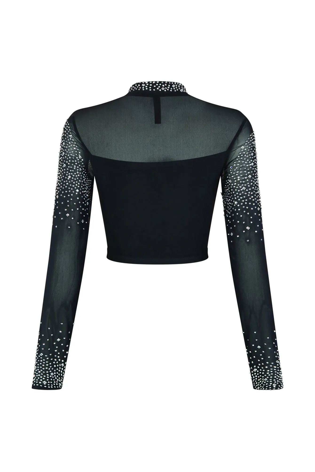 Galore Rhinestone Mesh Top