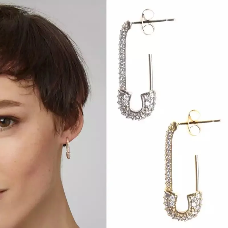 Glitz Safety Pin Earrings - LAST CHANCE / FINAL SALE