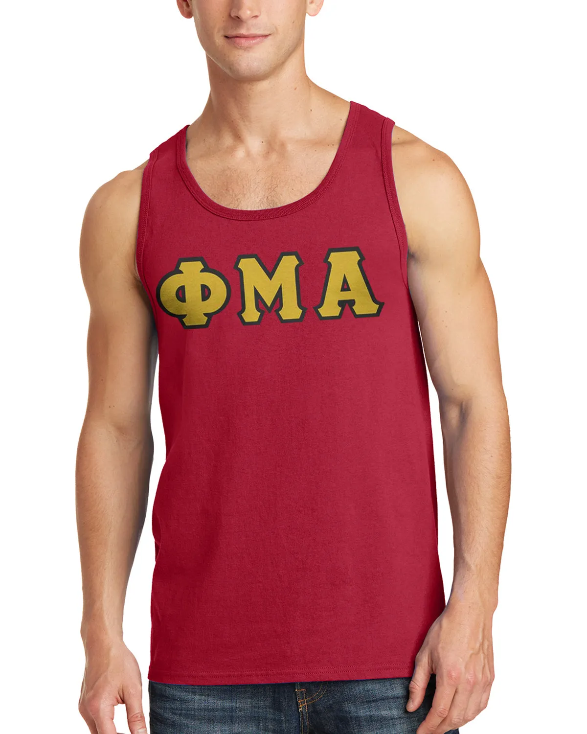 Greek Letter Tank Top, Red