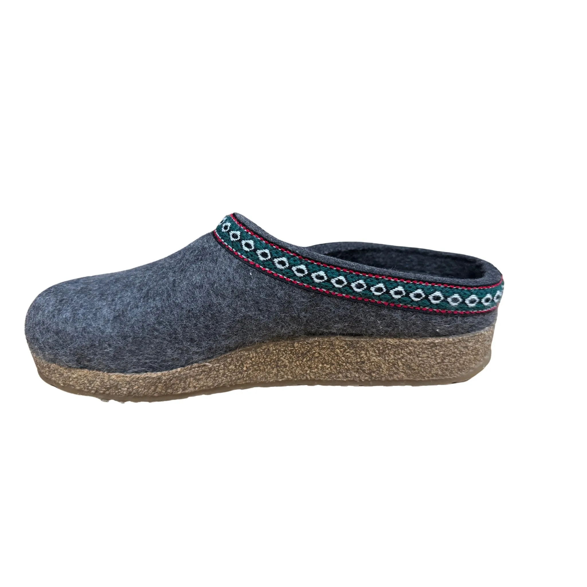 Haflinger Classic Wool Grizzly Clog - Grey