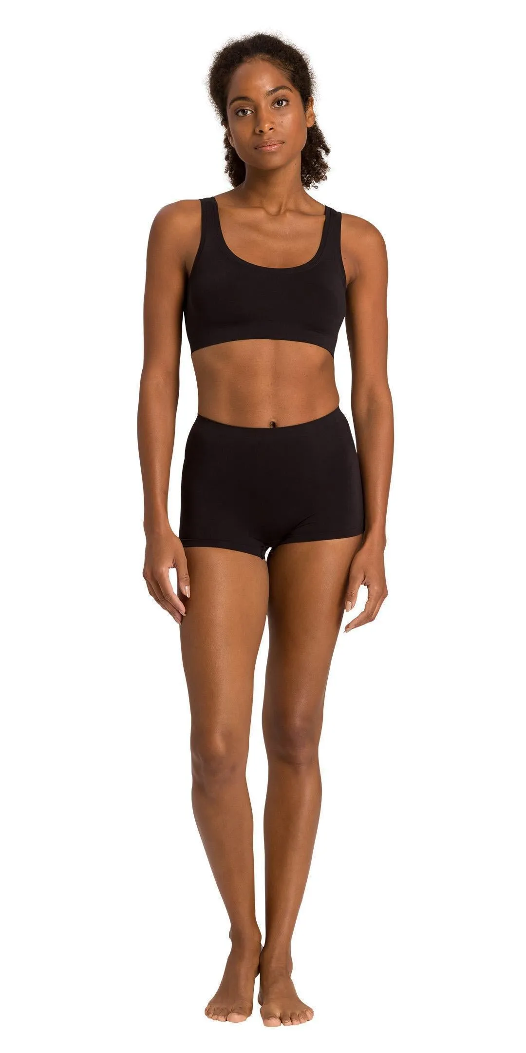 HANRO Touch Feeling Crop Top | Black