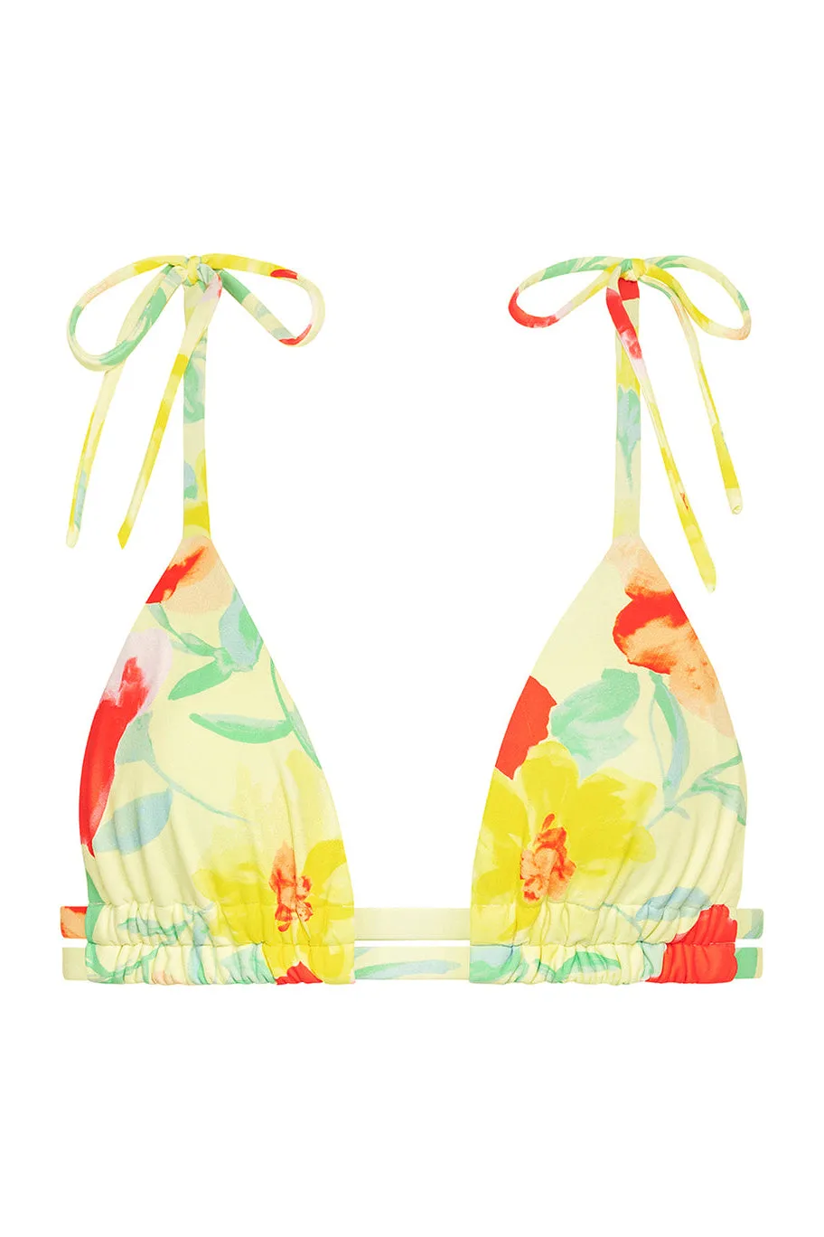 Helena Floral Palua Ties Bikini Top