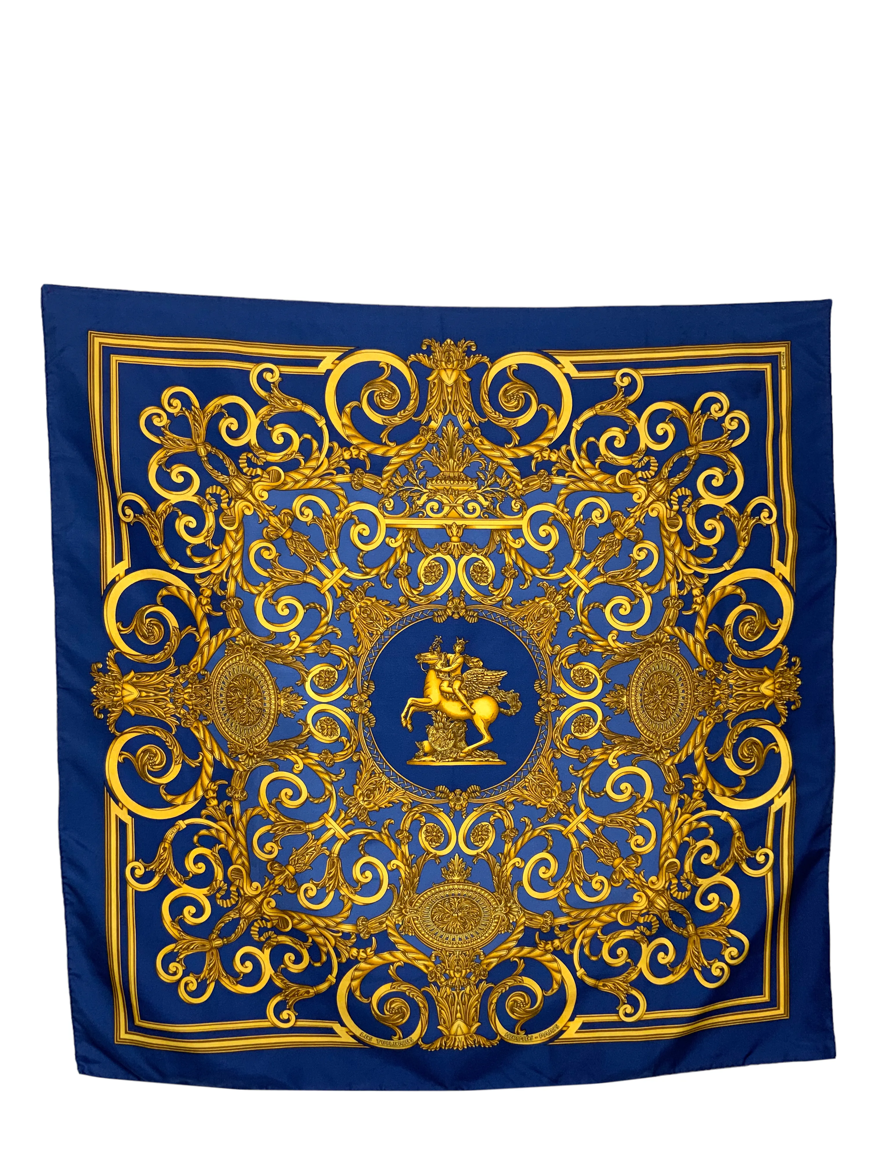 Hermes Les Tuileries Silk Scarf 90