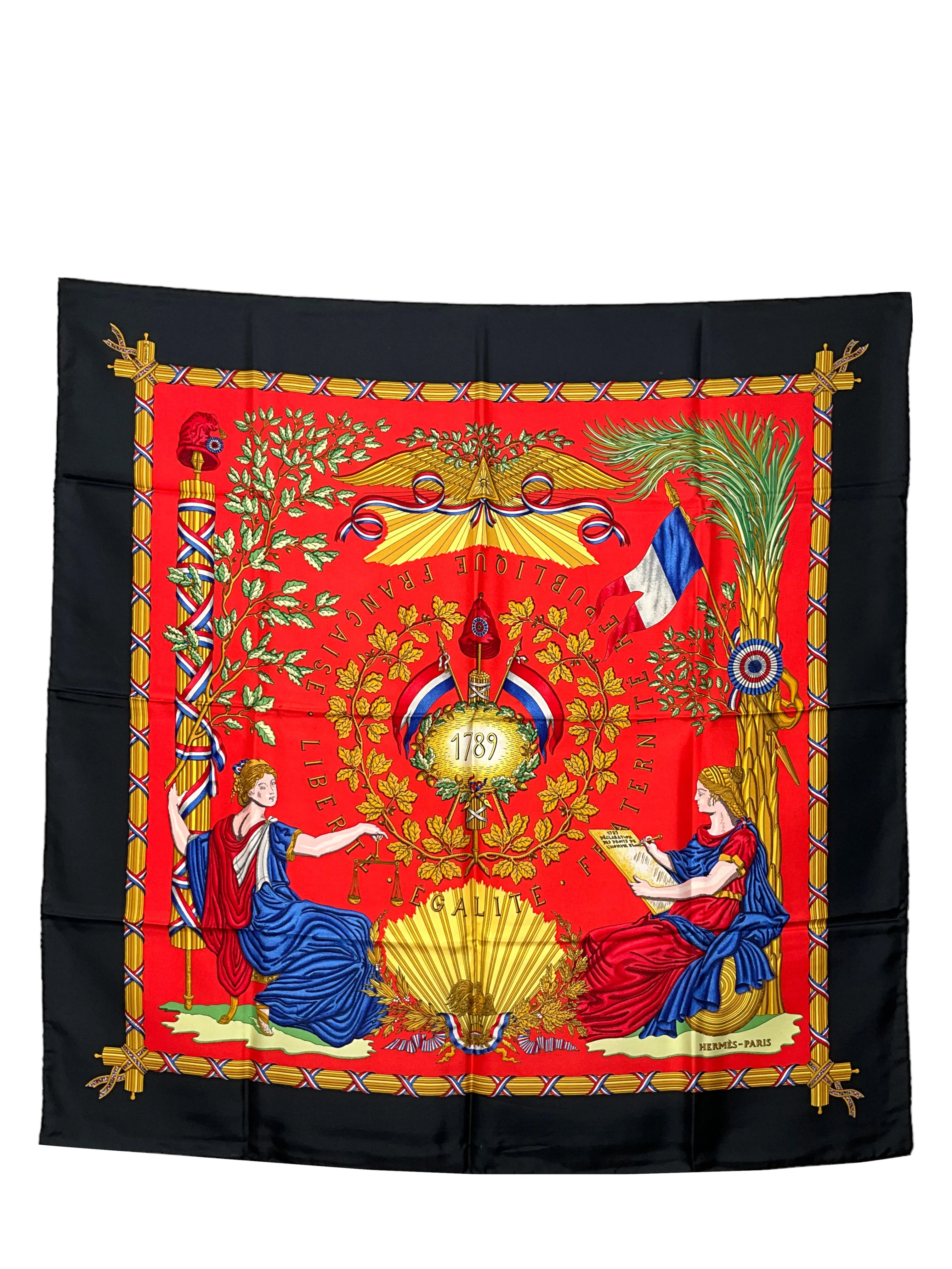 Hermes Republique Francaise Silk Scarf 90