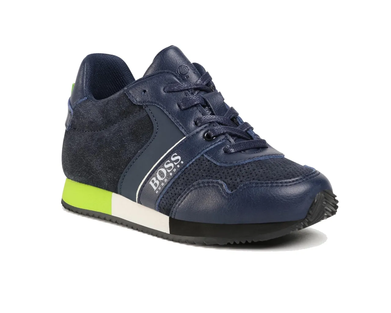 Hugo Boss Junior J29225 849 Lace Up Trainers Navy