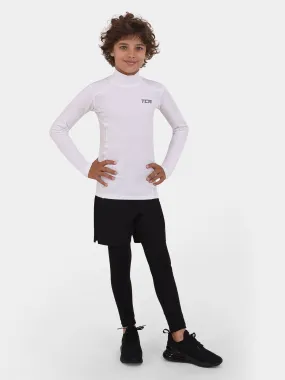 Hyperfusion Compression Base Layer Long Sleeve Mock Neck For Boys