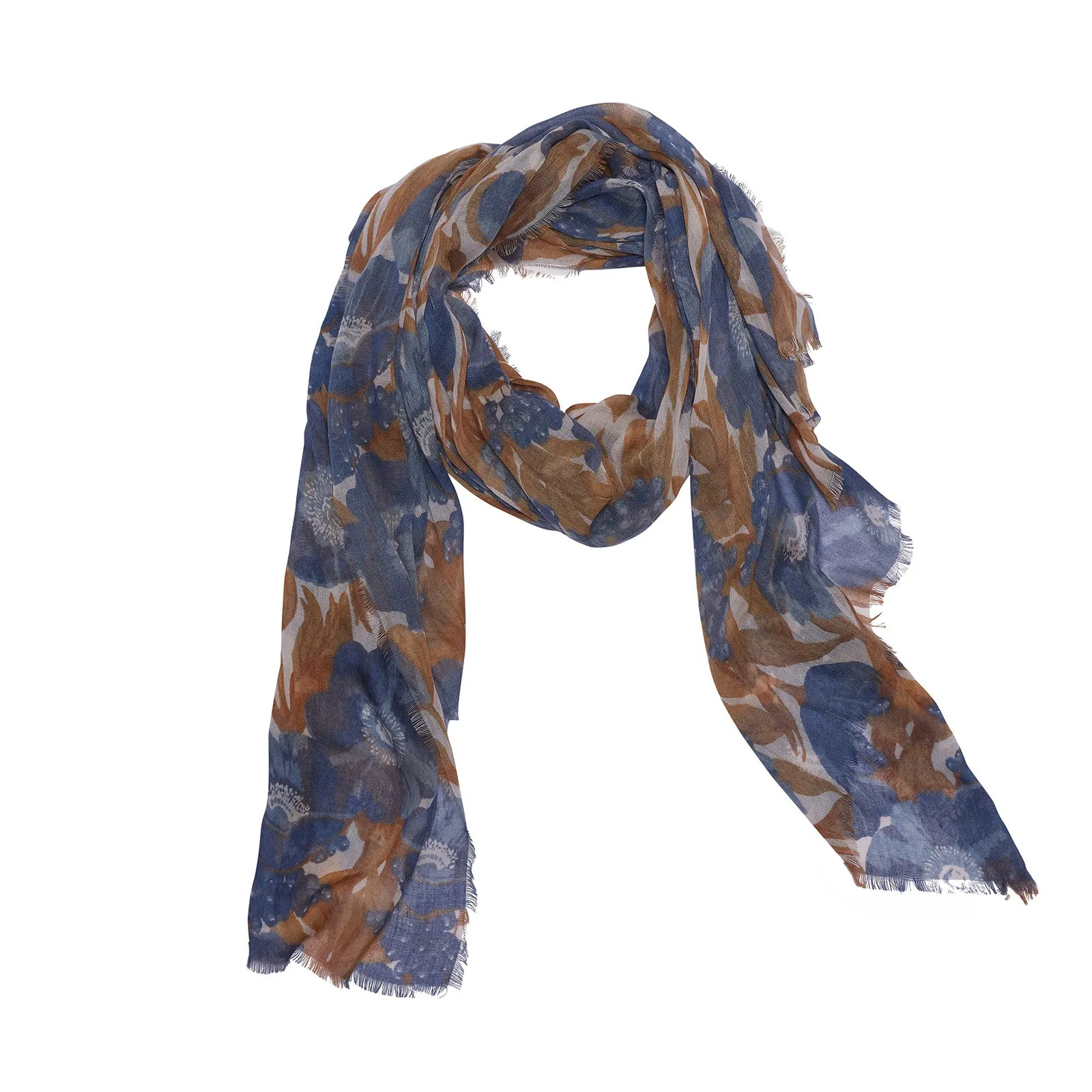 Icelandic Poppies Blue Featherweight Scarf