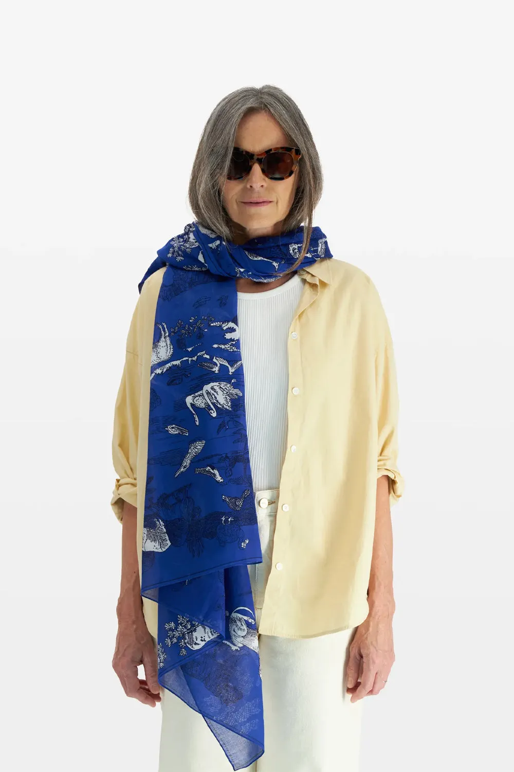 INOUI EDITIONS REVERIE 100 BLUE SCARF