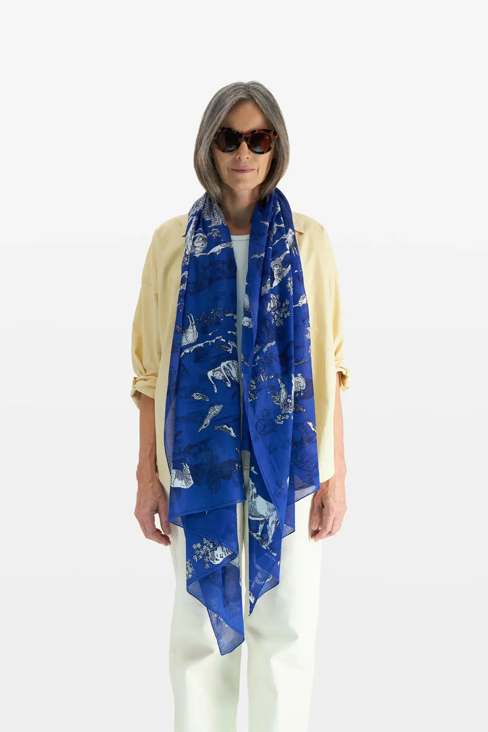 INOUI EDITIONS REVERIE 100 BLUE SCARF