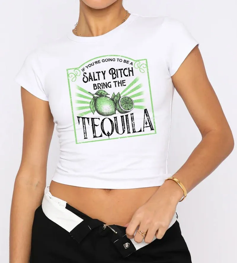 Jr Crop Top - Salty Bitch Tequila