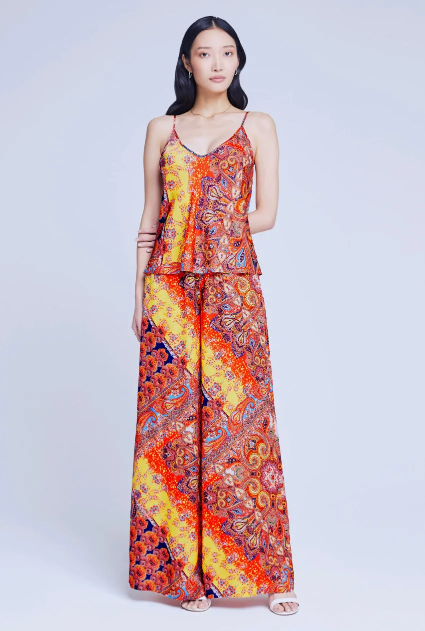 L’agence - Lexi Camisole Tank - Multi Paisley Scarf