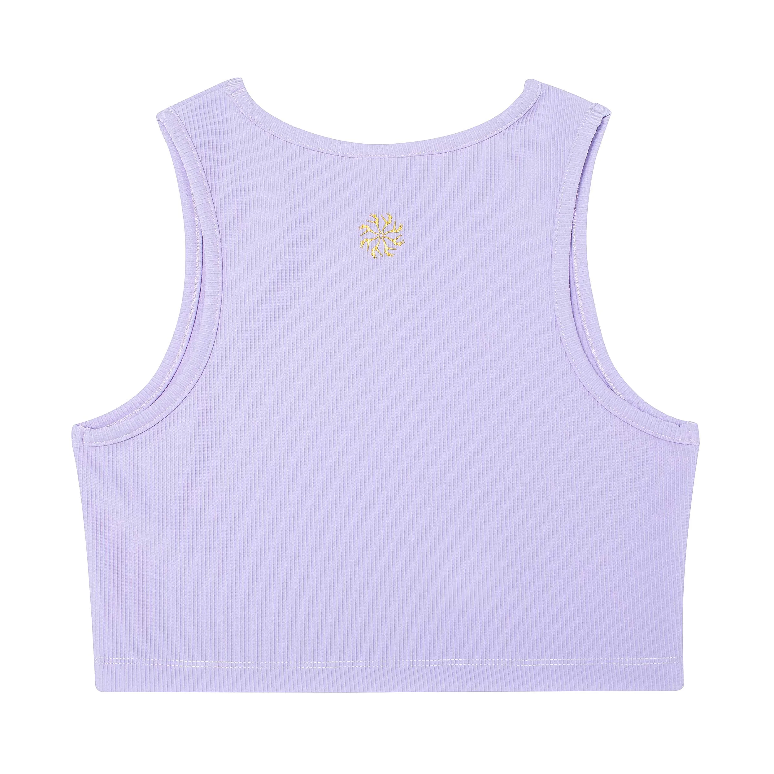 Lena: Ribbed Crop Tank in Lilac