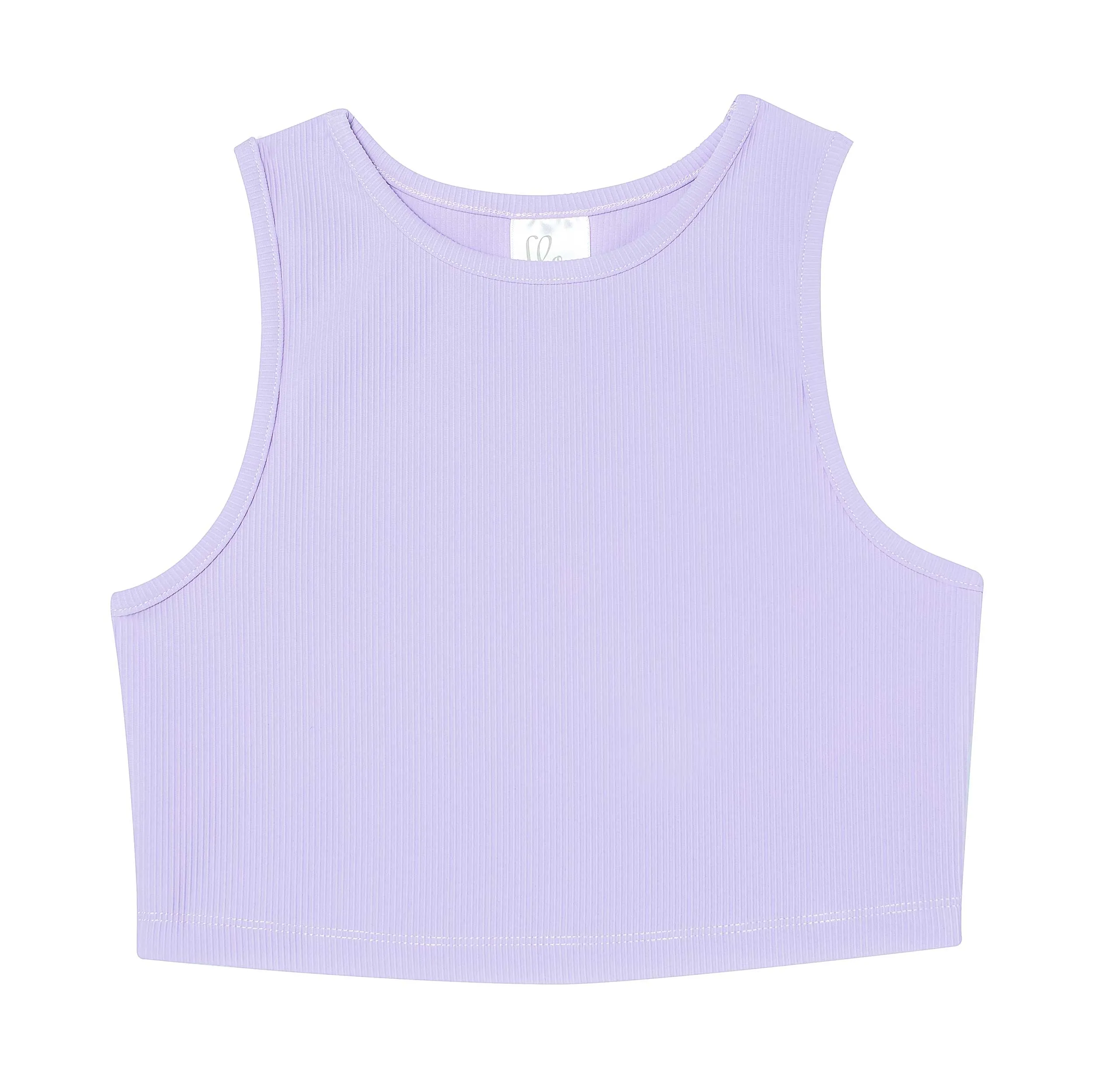 Lena: Ribbed Crop Tank in Lilac