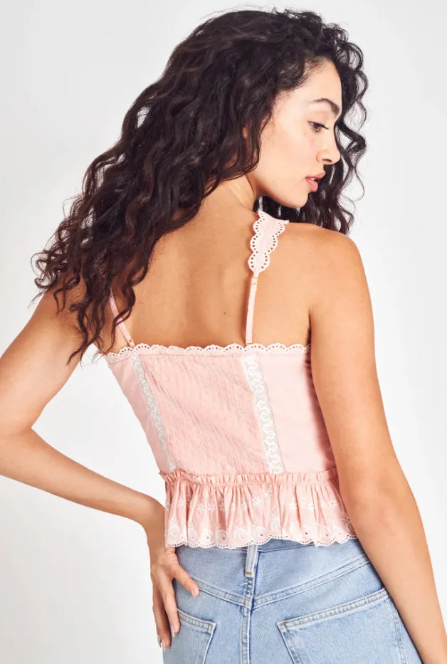 Loveshackfancy - Skipper Bustier - Bubble Bath Pink