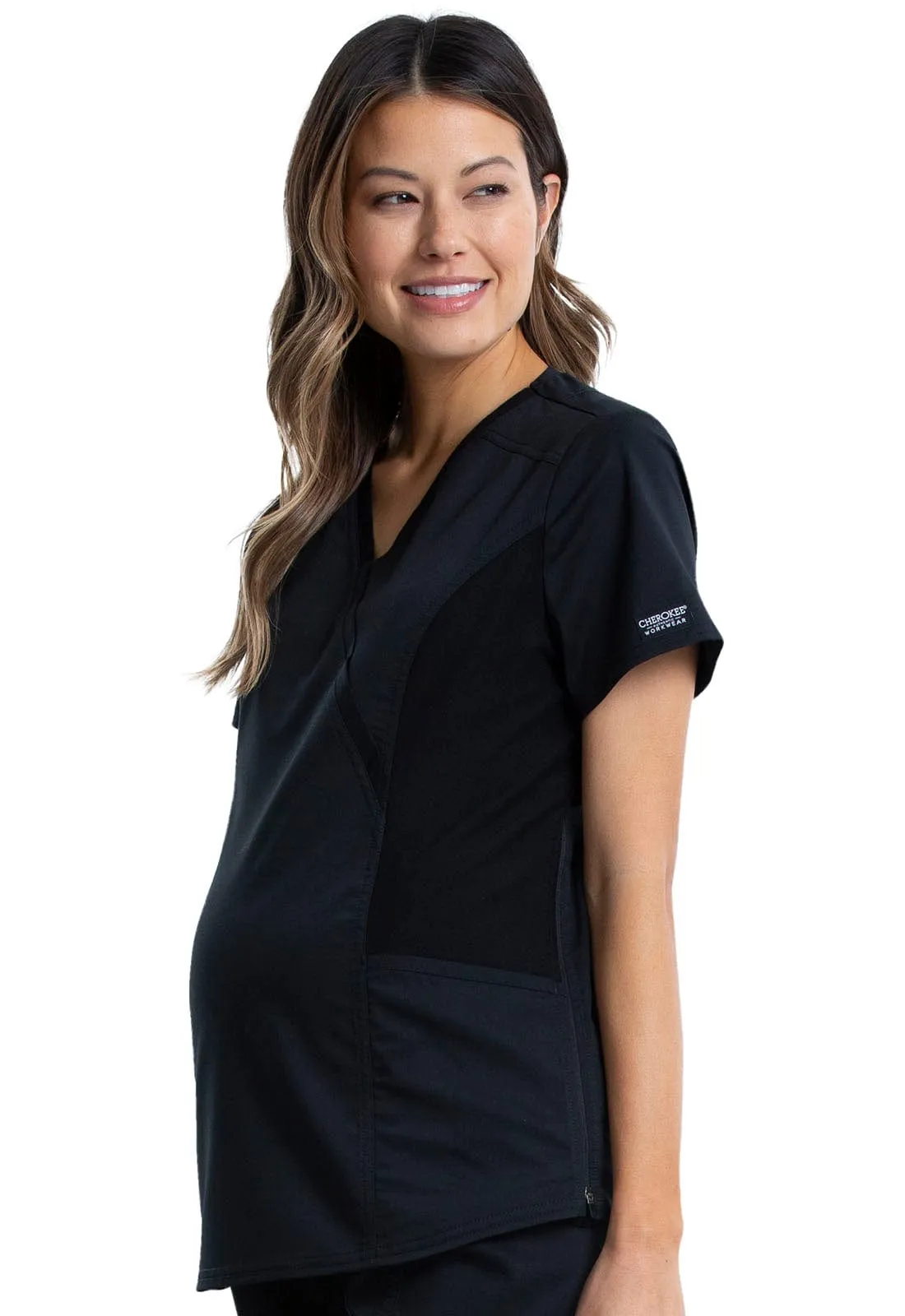 Lumino WW Revolution Maternity Mock Wrap Top with Monogram LD-WW688