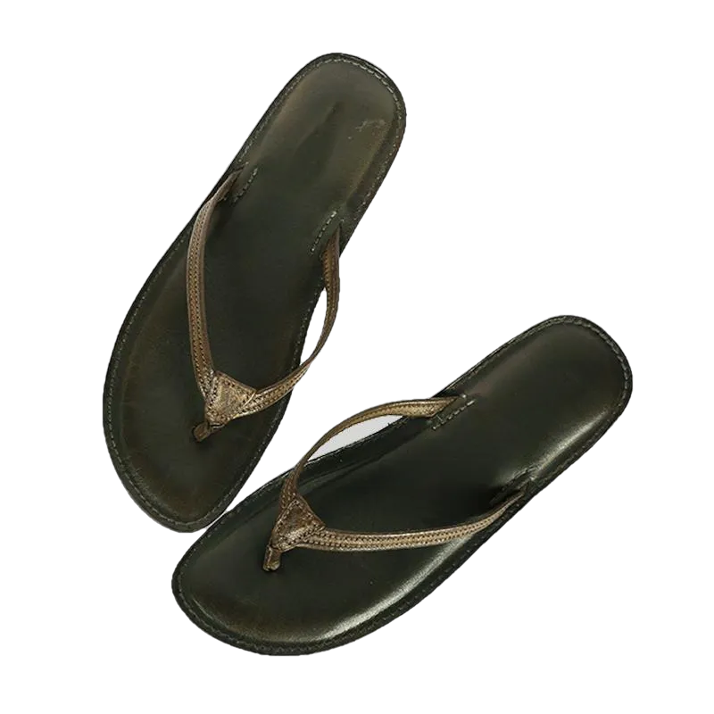 Melina Flat Leather Flip Flop women's slippers