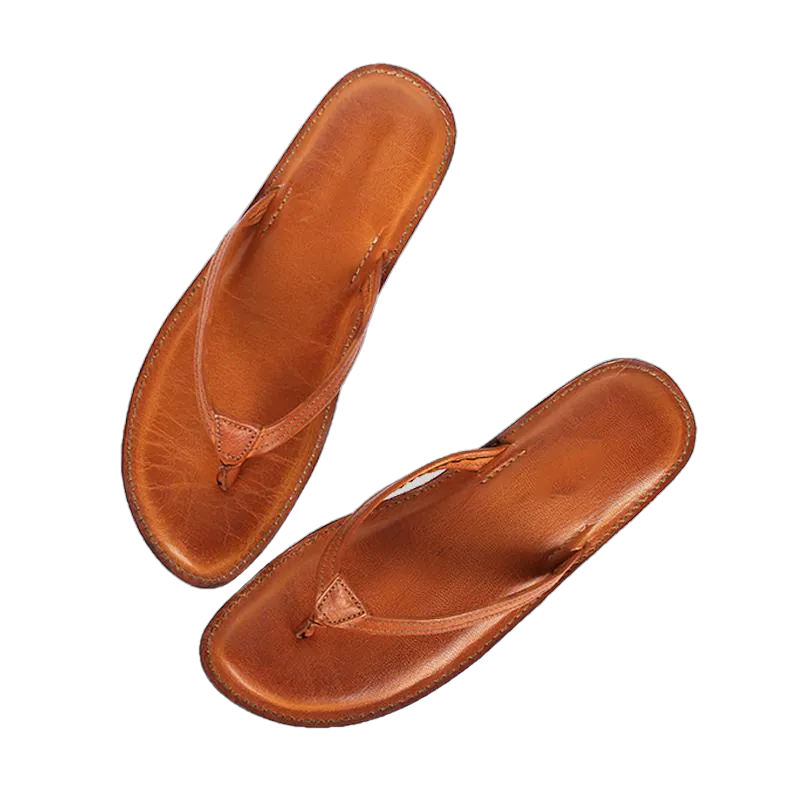 Melina Flat Leather Flip Flop women's slippers