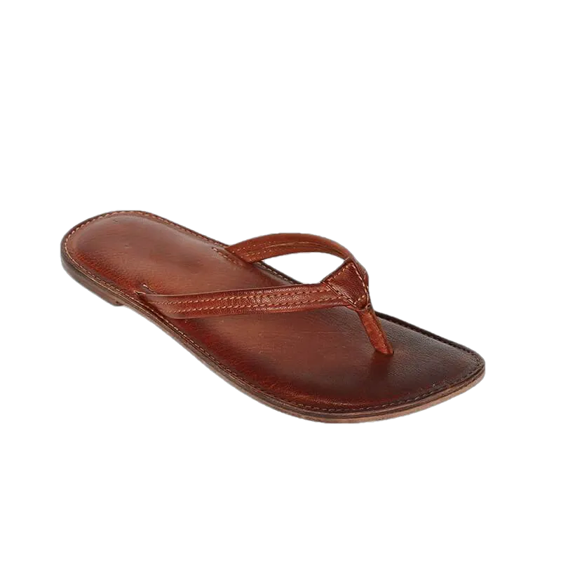 Melina Flat Leather Flip Flop women's slippers