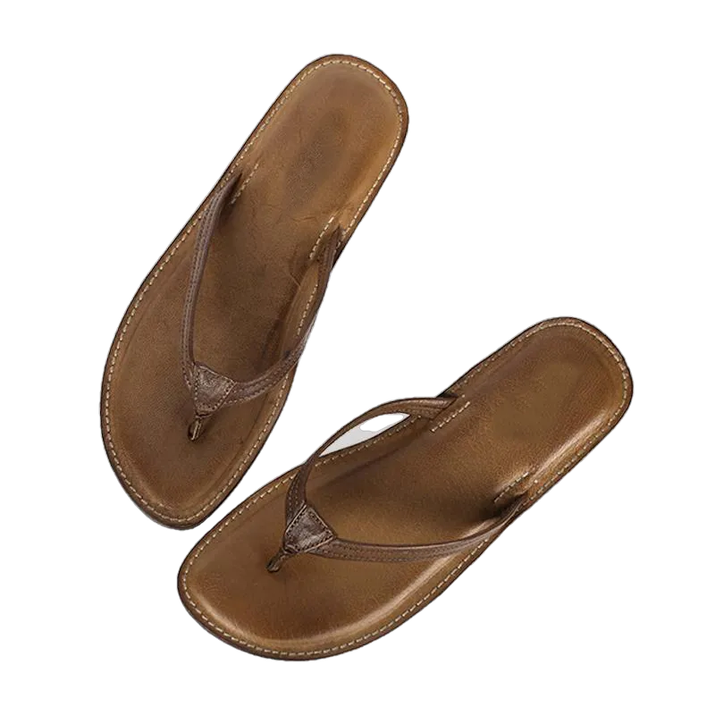 Melina Flat Leather Flip Flop women's slippers