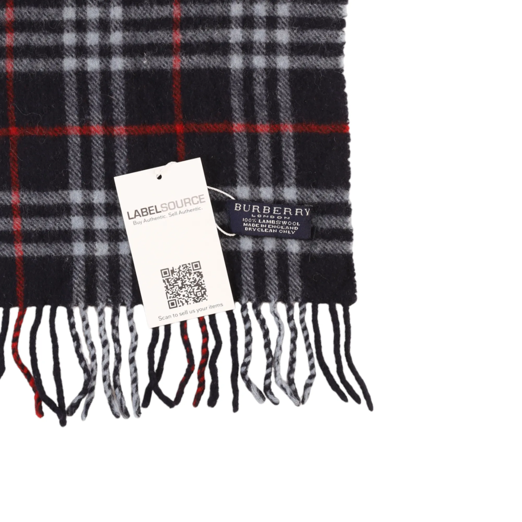 Men's Checkered Scarf Navy