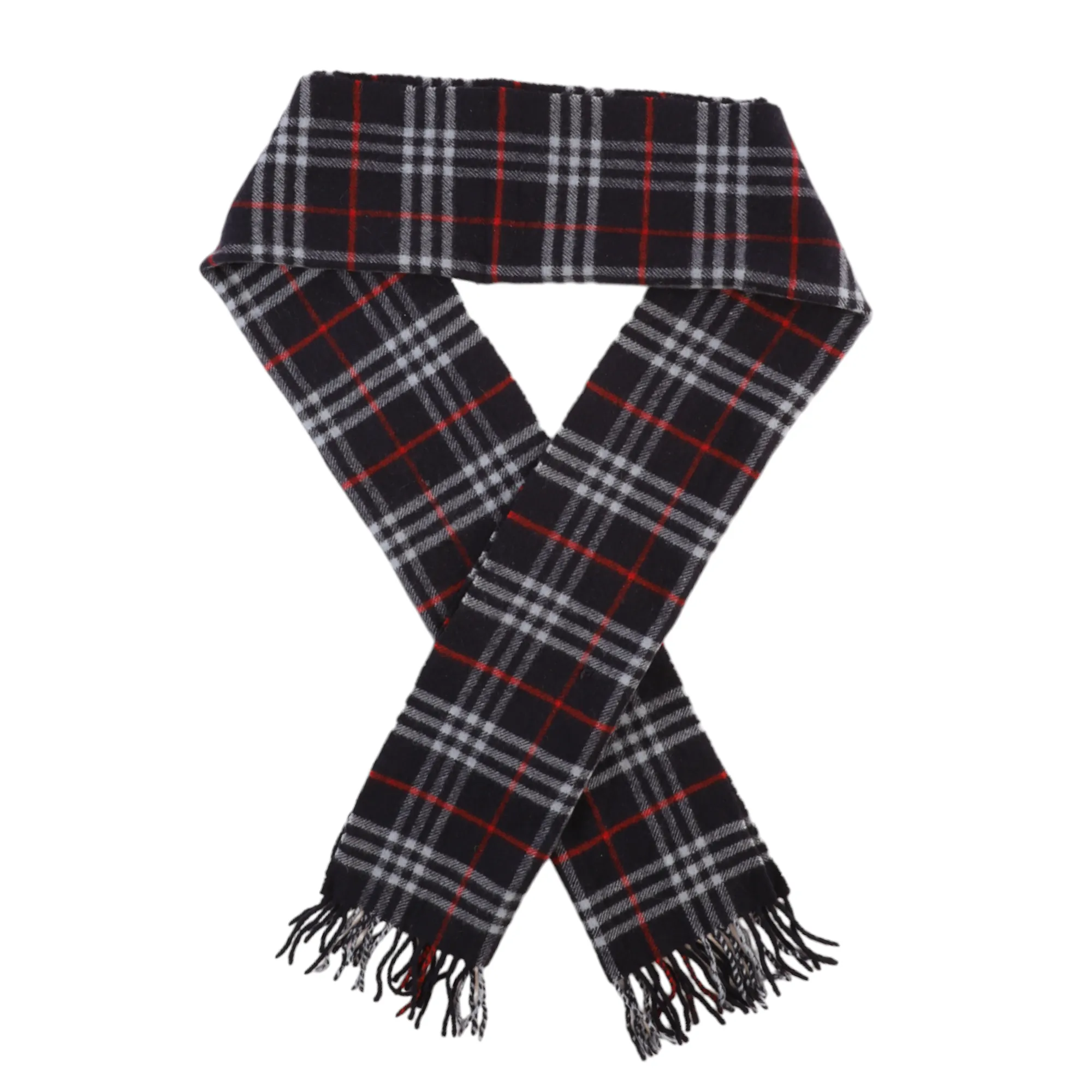 Men's Checkered Scarf Navy