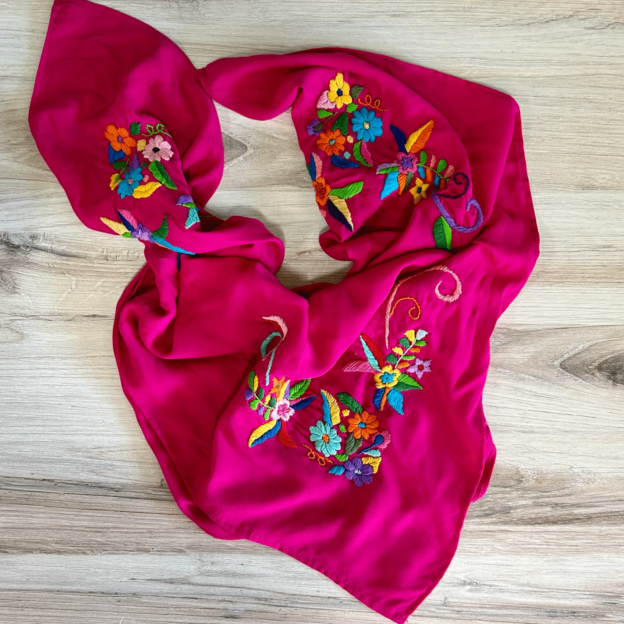 Mexican Embroidered Scarf