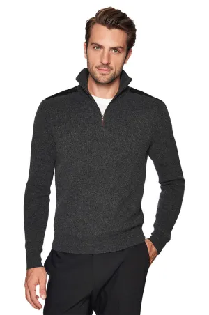 MOCK NECK ZIP SWEATER