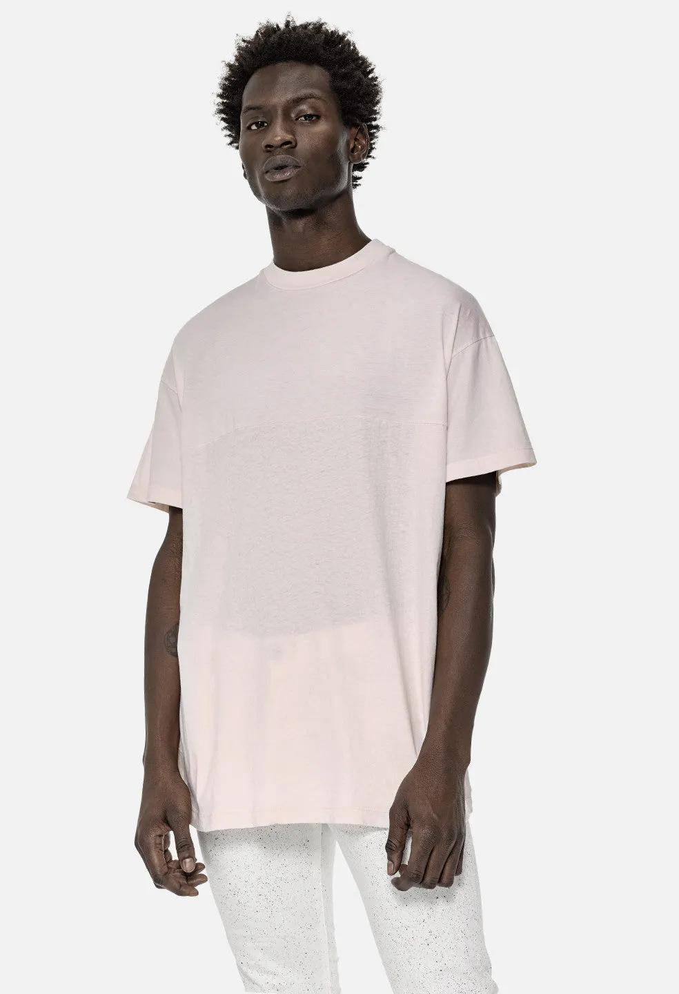 Mock Panel Tee / Pink