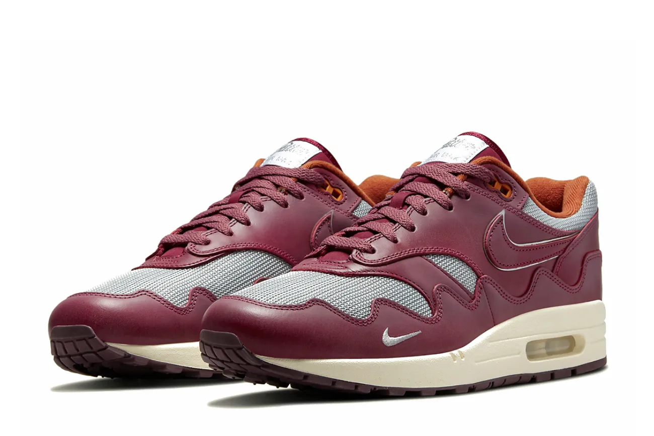 Nike Air Max 1 Patta Waves Rush Maroon (with Bracelet)