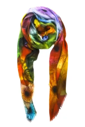 Oversized Square Italian Cashmere Blend Scarf - Bloom - Las Vegas